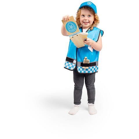 BIGJIGS Toys Set costum si accesorii politist pentru copii