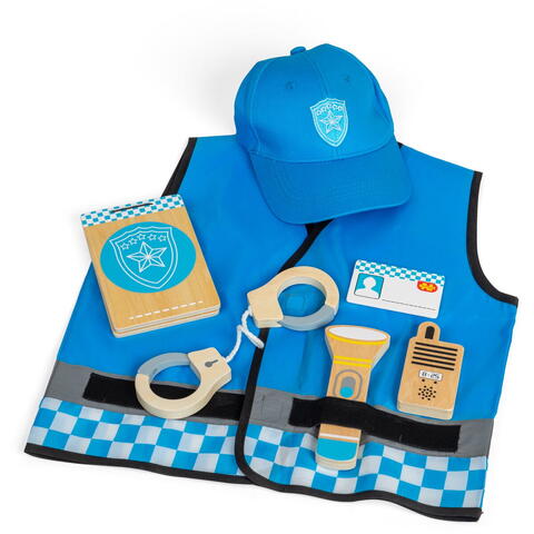 BIGJIGS Toys Set costum si accesorii politist pentru copii