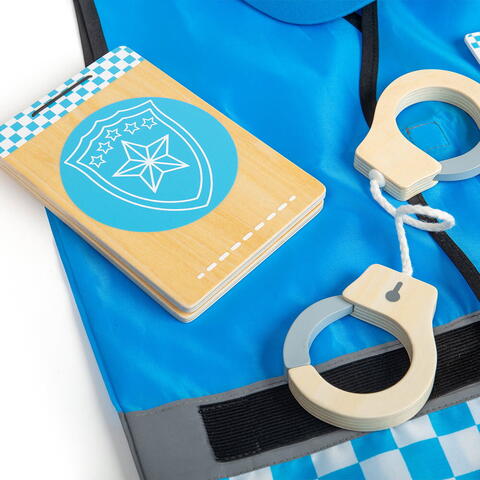 BIGJIGS Toys Set costum si accesorii politist pentru copii