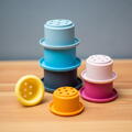 BIGJIGS Toys Set cupe de stivuit din silicon