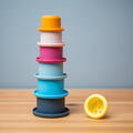 BIGJIGS Toys Set cupe de stivuit din silicon