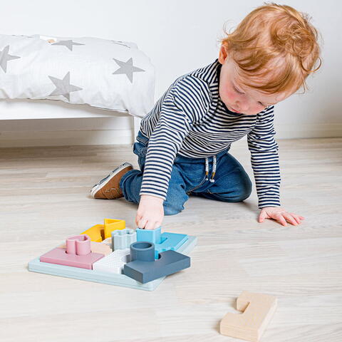 BIGJIGS Toys Joc 2 in 1 mozaic (pastel)