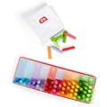 BIGJIGS Toys Set betisoare din lemn pentru numarat - Curcubeu