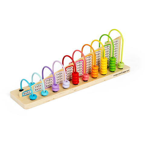 BIGJIGS Toys Numaratoare din lemn - Adunari si scaderi