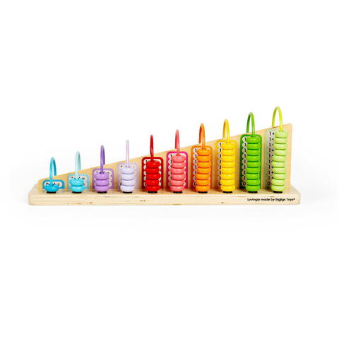 BIGJIGS Toys Numaratoare din lemn - Adunari si scaderi