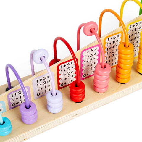 BIGJIGS Toys Numaratoare din lemn - Adunari si scaderi