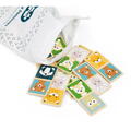 BIGJIGS Toys Domino din lemn - Animalute din padure (pastel)