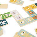BIGJIGS Toys Domino din lemn - Animalute din padure (pastel)