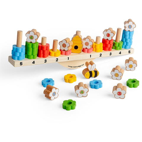 BIGJIGS Toys Joc de echilibru - Balanta albinutelor