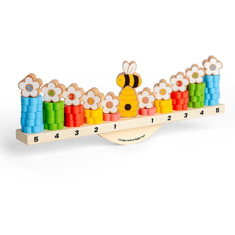 BIGJIGS Toys Joc de echilibru - Balanta albinutelor