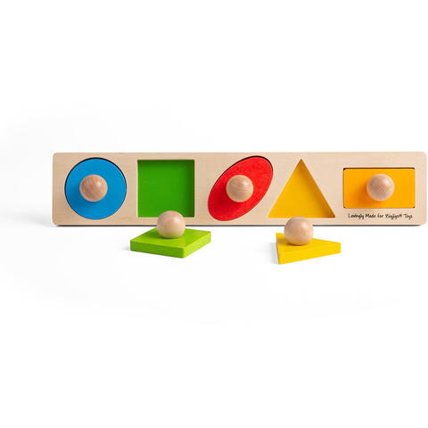 BIGJIGS Toys Tablita din lemn - Potriveste formele