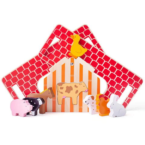 BIGJIGS Toys Joc de sortare - Ferma vesela