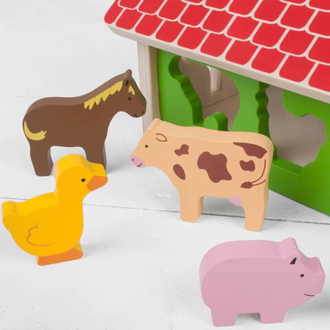BIGJIGS Toys Joc de sortare - Ferma vesela