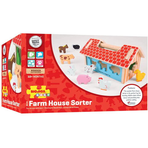 BIGJIGS Toys Joc de sortare - Ferma vesela
