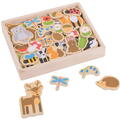 BIGJIGS Toys Set magnetic - Animalute din padure