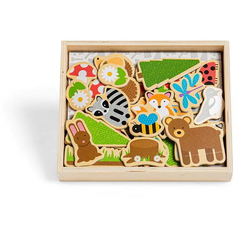 BIGJIGS Toys Set magnetic - Animalute din padure