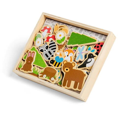 BIGJIGS Toys Set magnetic - Animalute din padure