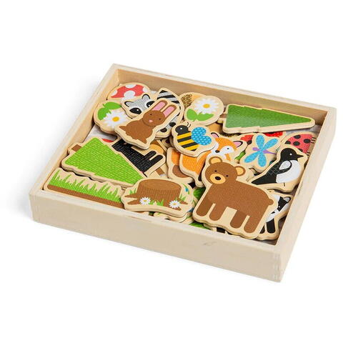 BIGJIGS Toys Set magnetic - Animalute din padure