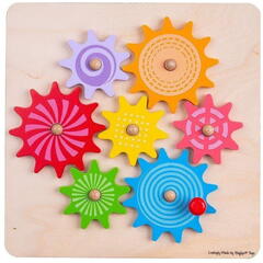 Puzzle din lemn cu rotite