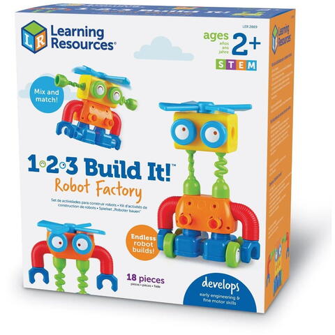 Learning Resources Hai sa construim - 1, 2, 3  Robotel colorat - RESIGILAT