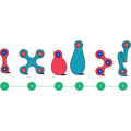 Clixo® joc magnetic de construit - Itsy Flamingo & Turcoaz (18 piese)