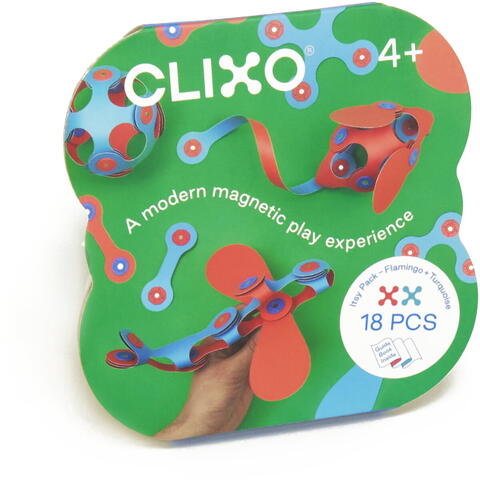 Clixo® joc magnetic de construit - Itsy Flamingo & Turcoaz (18 piese)
