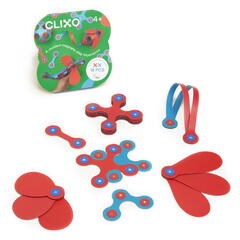 Clixo® joc magnetic de construit - Itsy Flamingo & Turcoaz (18 piese)