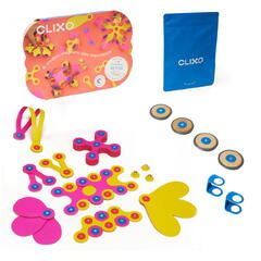 Clixo® joc magnetic de construit - Crew Roz & Galben (30 piese)