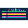Clixo® joc magnetic de construit - Curcubeu (42 piese)