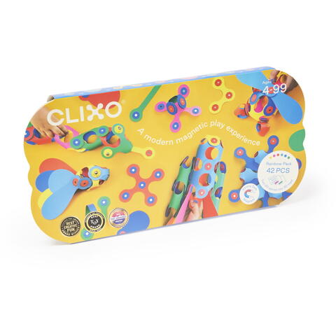 Clixo® joc magnetic de construit - Curcubeu (42 piese)