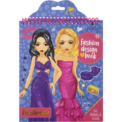 Carte cu abtibilduri - Fashion Design (Albastru)