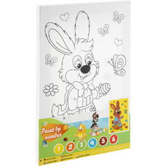 Tablou pictura pe numere - Iepuras cu cosulet