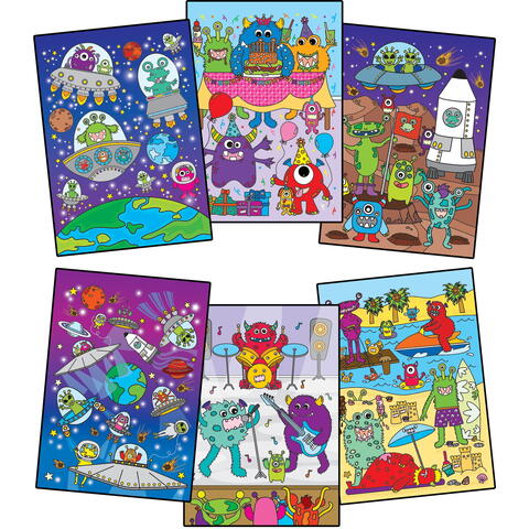 Galt Water Magic: Carte de colorat Monstruleti si extraterestrii