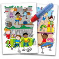 Galt Water Magic: Carte de colorat Ora de sport