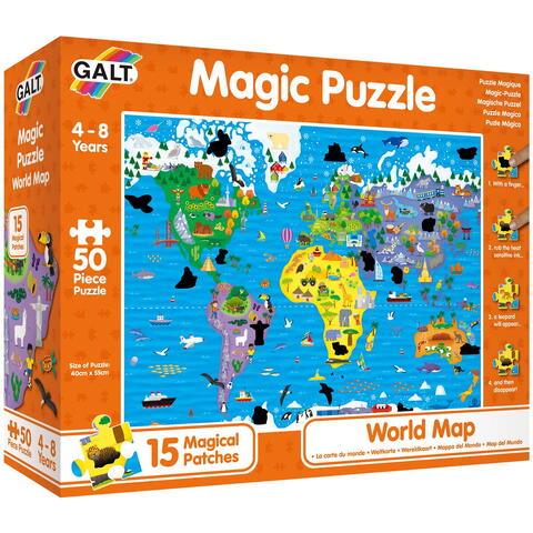 Galt Magic Puzzle - Harta lumii ( 50 piese)