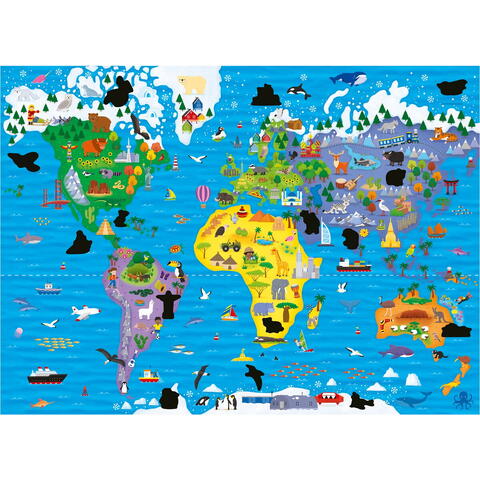 Galt Magic Puzzle - Harta lumii ( 50 piese)