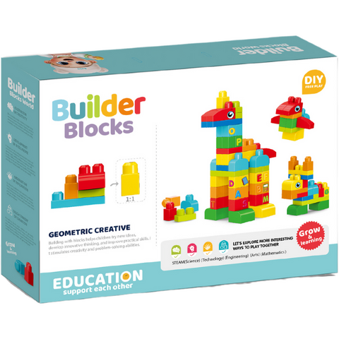 Bufnitel Set de constructie STEAM - Animalute (62 piese)