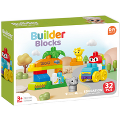 Set de constructie STEAM - Zoo distractiva (32 piese)