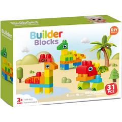 Set de constructie STEAM - Dinozauri haiosi (31 piese)