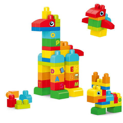 Bufnitel Set de constructie in cutie  - Animalute (62 piese)
