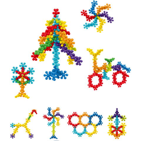 Bufnitel Joc de constructie STEAM - Floricele colorate (80 piese)