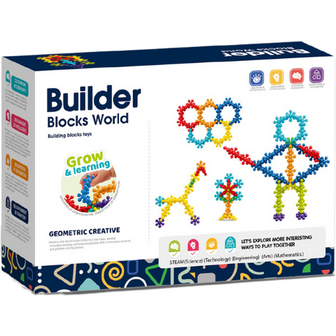 Bufnitel Joc de constructie STEAM - Floricele colorate (80 piese)