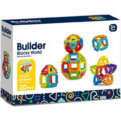 Joc de constructie STEAM - Forme magice (20 piese)