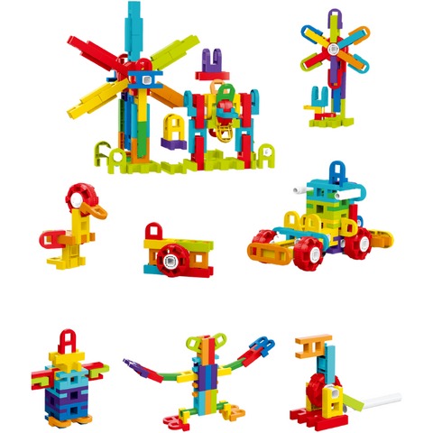 Bufnitel Set de constructie STEAM - Fun Blocks (78 piese)