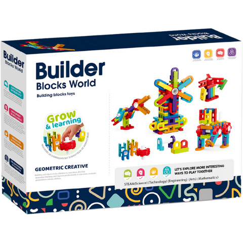 Bufnitel Set de constructie STEAM - Fun Blocks (78 piese)