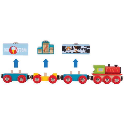 BIGJIGS Toys Primul meu trenulet de marfa - RESIGILAT