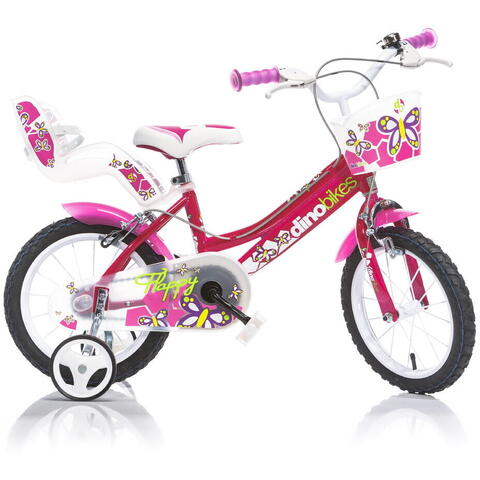 DINO BIKES Bicicleta pentru copii fluturasi 14" - RESIGILAT
