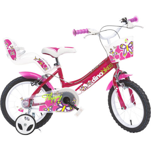 DINO BIKES Bicicleta pentru copii fluturasi 14" - RESIGILAT