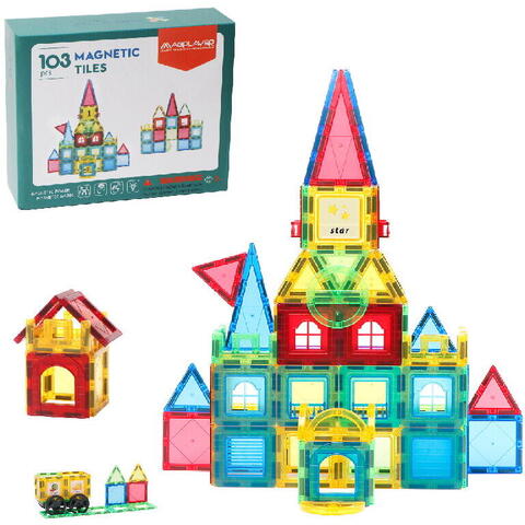 MAGPLAYER Set de constructie magnetic 3D - 103 piese - RESIGILAT