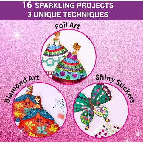 Chalk and Chuckles Set creativ 3 in 1 - Magie sclipitoare
